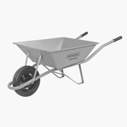 Tramontina Wheelbarrow Extraforte with Gray Metal Heavy-duty Bucket 65L Metallic Handle and Solid Tire